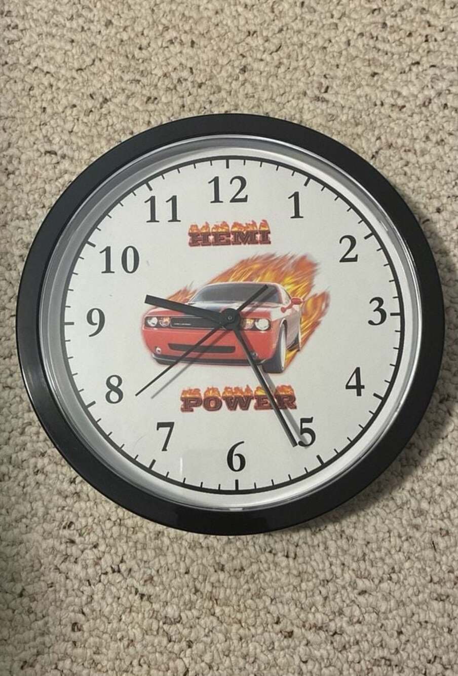 CafePress Dodge Challenger Hemi Power 10" Wall Clock
